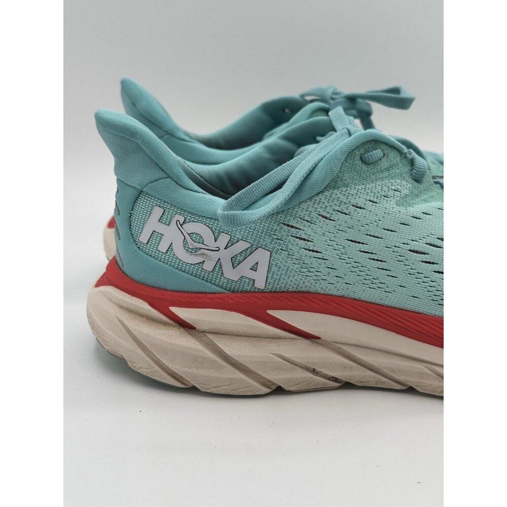 Hoka One One Clifton 8 Women Running Athletic Shoe Size 7 B Aquarelle Blue - Picture 3 of 12